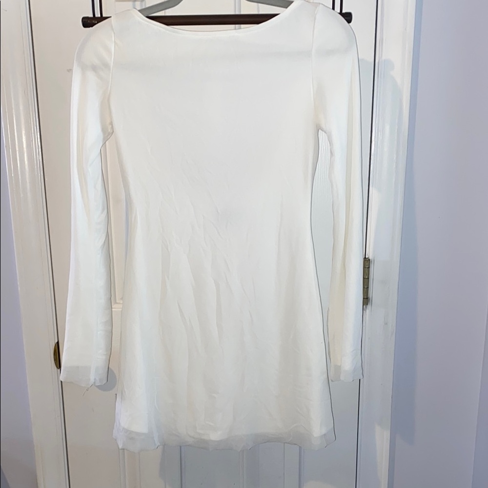 Princess Polly Lukea mesh body con long sleeve dress sz. 4